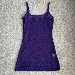 Charlotte Russe Purple Eyelet Cami
